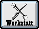 Blechschild 30x40 cm Werkstatt Reparatur