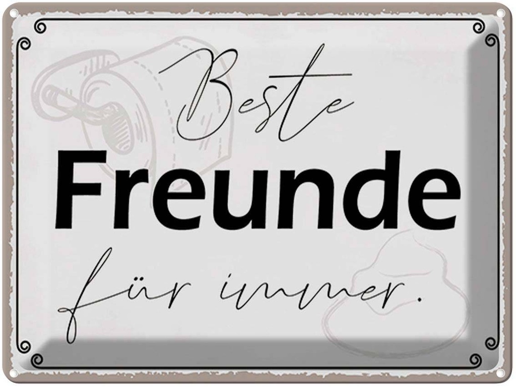 [LA-1790349] Blechschild 30x40 cm beste Freunde für immer Spruch Zitat