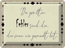 Blechschild 30x40 cm die größten Fehler sind Spruch Zitat