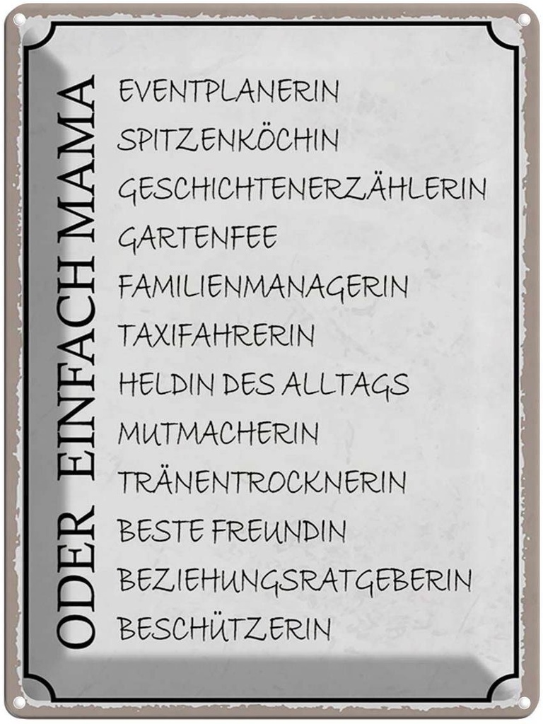 [LA-1790352] Blechschild 40x30 cm Mama Familienmanagerin Freundin Spruch Zitat