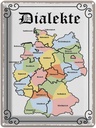Blechschild 40x30 cm Dialekte Karte Bundesländer Spruch Zitat