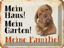 Blechschild 30x40 cm Hund Beagle mein Haus Garten Familie