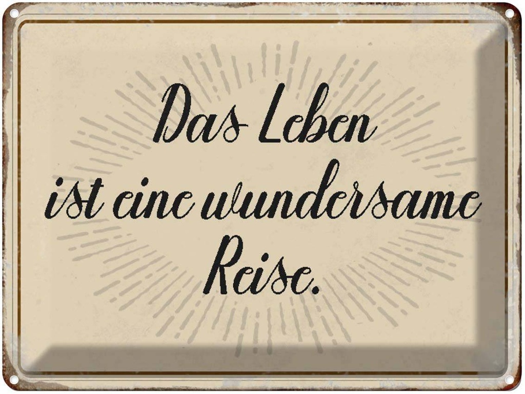 [LA-1790431] Blechschild 30x40 cm das Leben ist wundersame Spruch Zitat