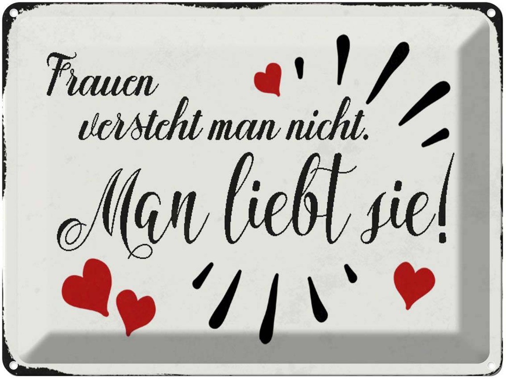 [LA-1790436] Blechschild 30x40 cm Frauen versteht man nicht Spruch Zitat