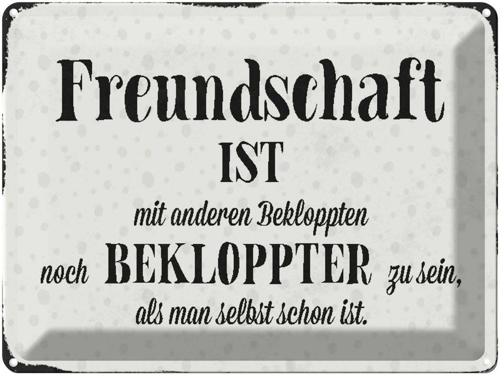 [LA-1790466] Blechschild 30x40 cm Freundschaft ist mit anderen Spruch Zitat