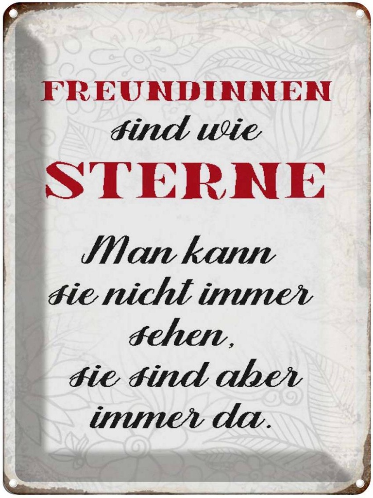 [LA-1790497] Blechschild 40x30 cm Freundinnen sind wie Sterne Spruch Zitat