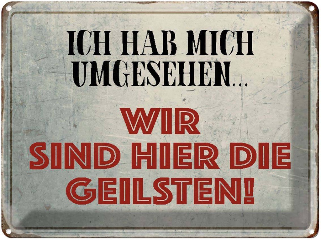 [LA-1790554] Blechschild 30x40 cm wir sind die Geilsten Spruch Zitat