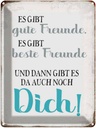 Blechschild 40x30 cm gibt gute Freunde auch noch Dich Spruch Zitat