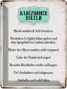 Blechschild 40x30 cm Badezimmer Regeln Hände waschen Spruch Zitat