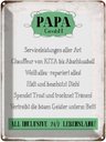 Blechschild 40x30 cm Papa GmbH 24/7 lebenslang Spruch Zitat