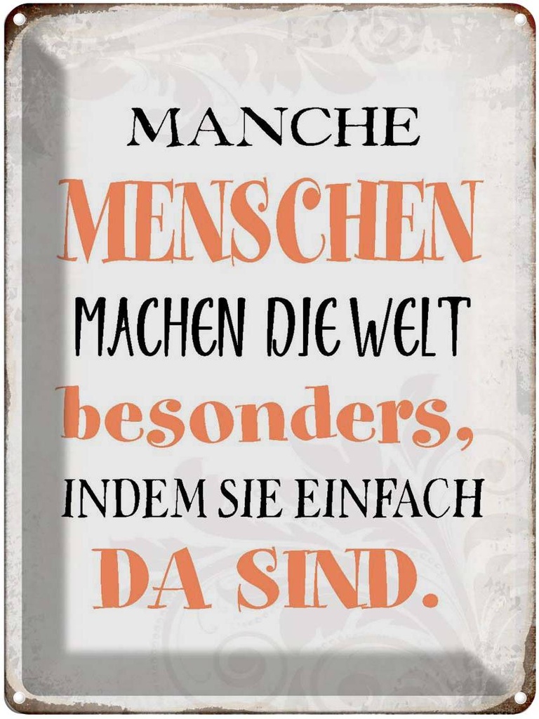 [LA-1790666] Blechschild 40x30 cm manche machen die Welt besonders Spruch Zitat