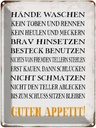 Blechschild 40x30 cm Hände waschen guten Appetit Spruch Zitat