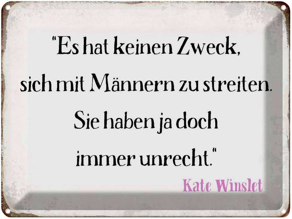 [LA-1790708] Blechschild 30x40 cm keinen Zweck sich mit Männern Spruch Zitat