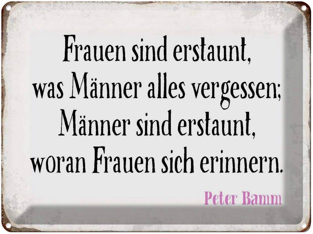 [LA-1790714] Blechschild 30x40 cm Frauen Männer sind erstaunt was Spruch Zitat