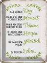Blechschild 40x30 cm geh deinen Weg lache viel Spruch Zitat
