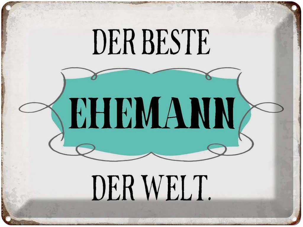 [LA-1790780] Blechschild 30x40 cm der beste Ehemann Welt Spruch Zitat