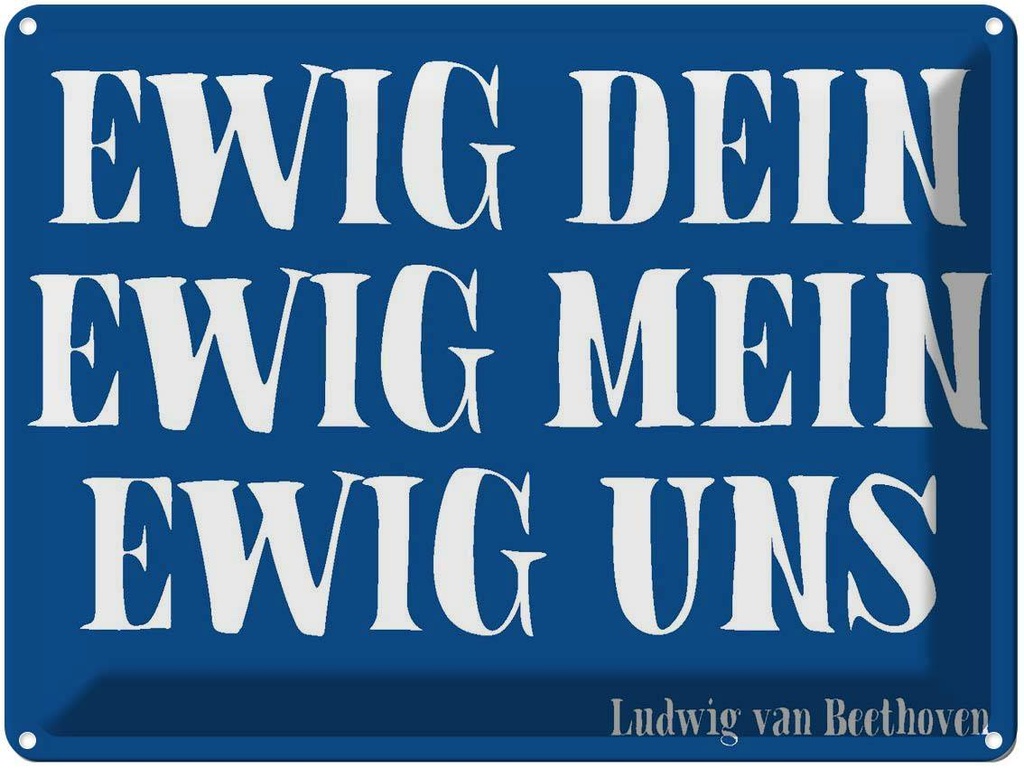 [LA-1790878] Blechschild 30x40 cm ewig dein mein uns Spruch Zitat