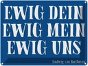 Blechschild 30x40 cm ewig dein mein uns Spruch Zitat