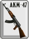 Blechschild 40x30 cm Gewehr Kalaschnikow AKM-47