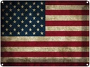 Blechschild 30x40 cm Flagge Vereinigte Staaten Amerika USA Fahne Wappen