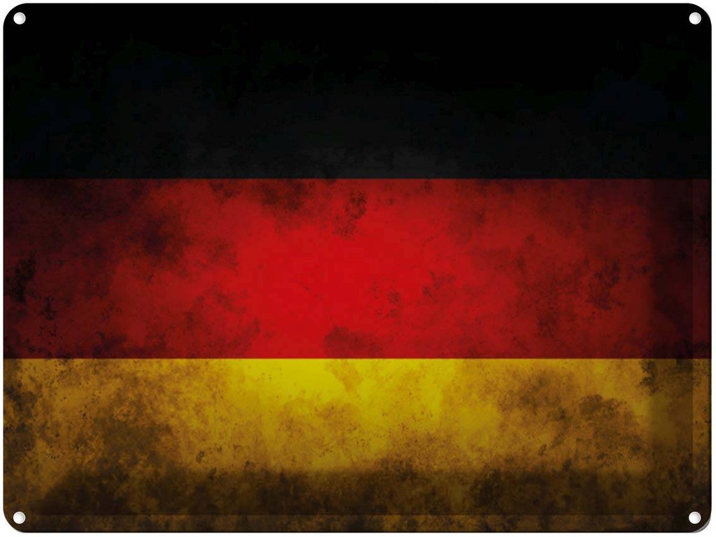[LA-1790936] Blechschild 30x40 cm Flagge Deutschland Fahne Wappen