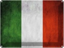 Blechschild 30x40 cm Flagge Italien Fahne Wappen