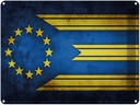 Blechschild 30x40 cm Flagge Europa Fahne Wappen