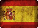 Blechschild 30x40 cm Flagge Spanien Fahne Wappen