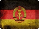 Blechschild 30x40 cm Flagge DDR Fahne Wappen