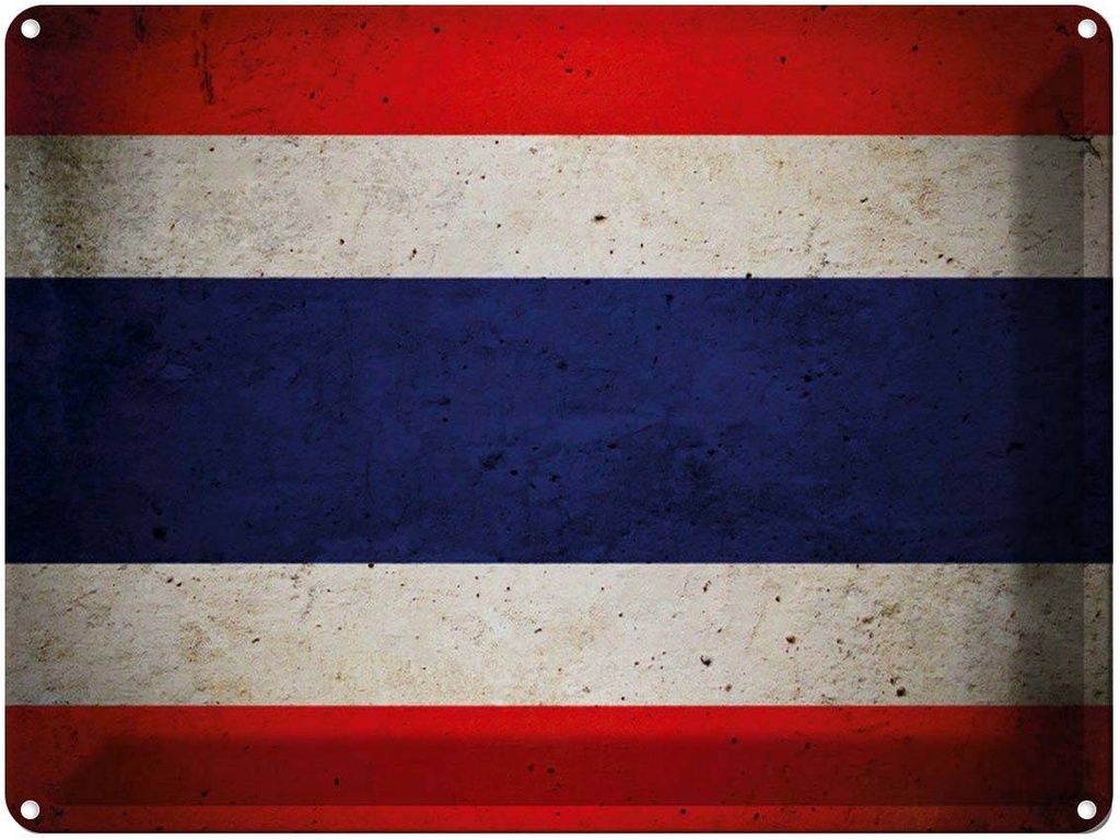 [LA-1790950] Blechschild 30x40 cm Flagge Thailand Fahne Wappen