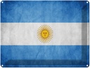 Blechschild 30x40 cm Flagge Argentinien Fahne Wappen