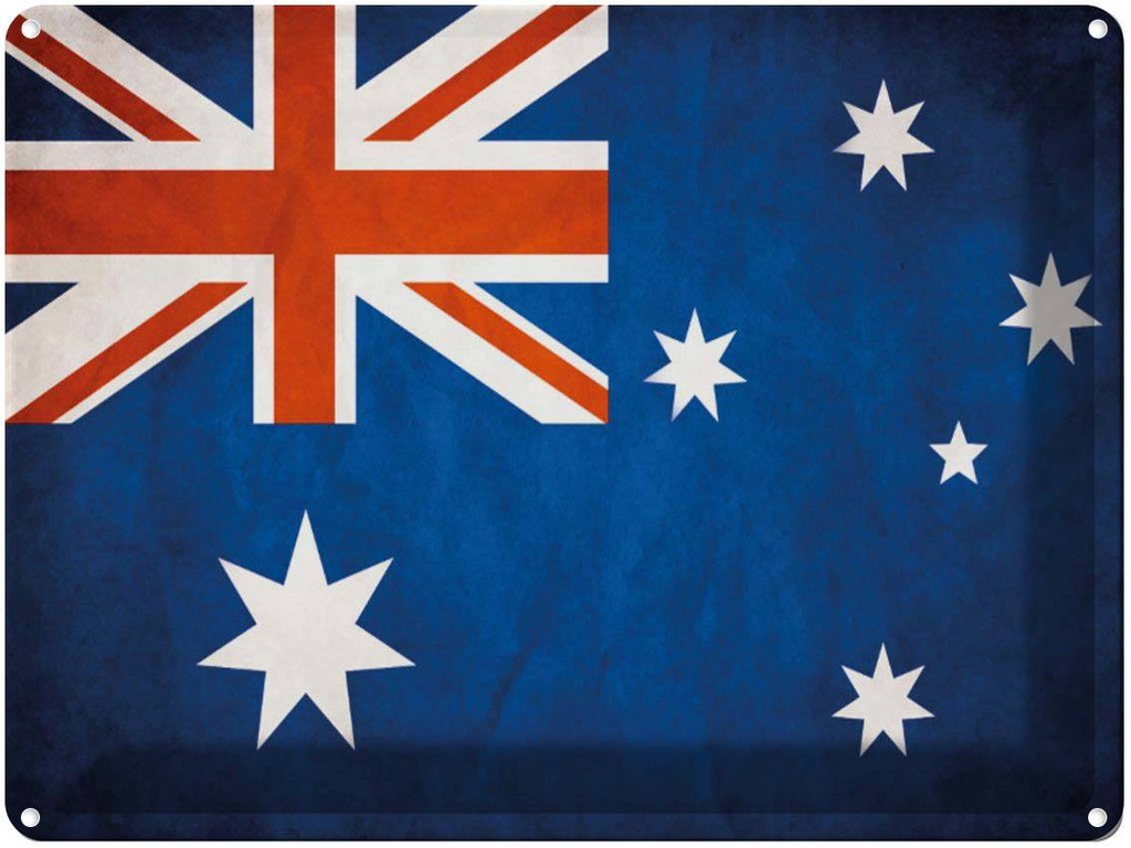 [LA-1790955] Blechschild 30x40 cm Flagge Australien Fahne Wappen