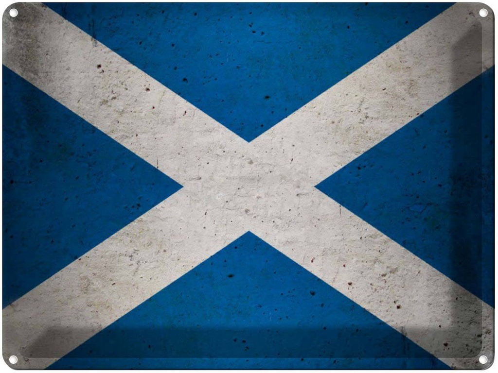 [LA-1790957] Blechschild 30x40 cm Flagge Schottland Fahne Wappen