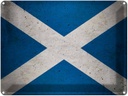Blechschild 30x40 cm Flagge Schottland Fahne Wappen