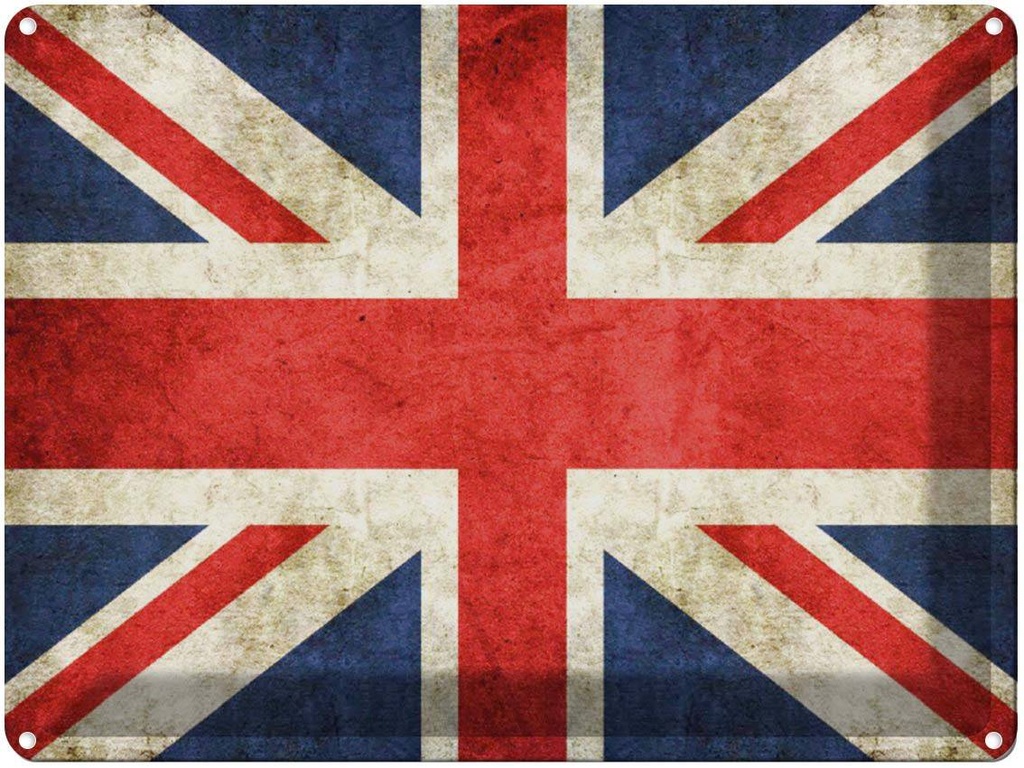 [LA-1790961] Blechschild 30x40 cm Flagge United Kingdom Fahne Wappen