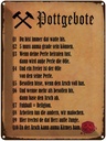 Blechschild 40x30 cm Pottgebote du biste immer dat Spruch Zitat