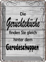Blechschild 40x30 cm Gerüchteküche Geredeschuppen Spruch Zitat
