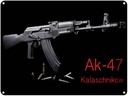 Blechschild 30x40 cm Gewehr AK-47 Kalaschnikow