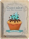 Blechschild 40x30 cm Cupcake mint chocolate best