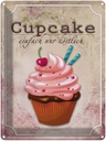 Blechschild 40x30 cm Cupcake einfach nur köstlich Essen Küche Backen