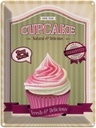 Blechschild 40x30 cm Essen Cupcake natural Delicious home