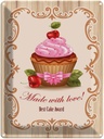 Blechschild 40x30 cm Essen best Cupcake award with Love