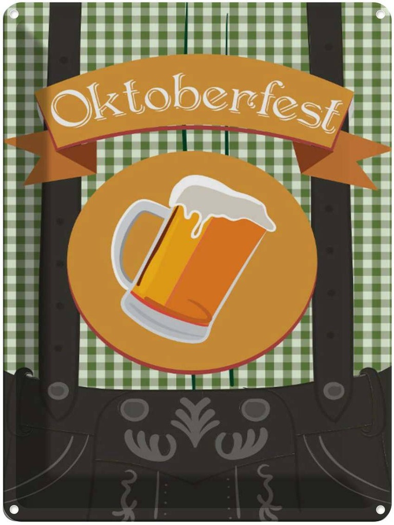 [LA-1791044] Blechschild 40x30 cm Alkohol Bier Oktoberfest Feiern Party