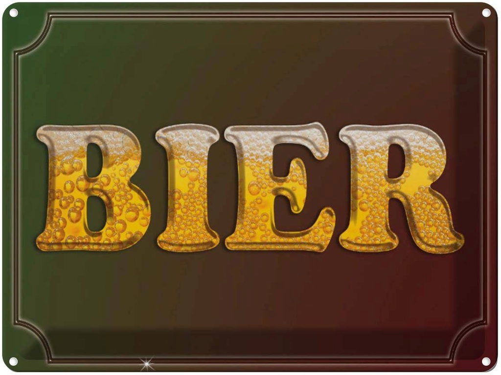 [LA-1791057] Blechschild 30x40 cm Bier Alkohol Bar Club