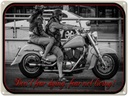 Blechschild 30x40 cm Motorrad Biker don´t fear dying fear