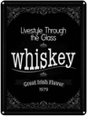 Blechschild 40x30 cm Alkohol Whiskey livestyle trough