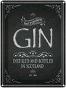 Blechschild 40x30 cm Alkohol Gin best ingredients scotland