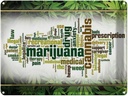 Blechschild 30x40 cm Cannabis Marijuana therapy pain smoke