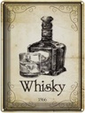 Blechschild 40x30 cm Alkohol 1866 Whisky Retro