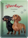 Blechschild 40x30 cm Hund Dackel Deutschland 1888